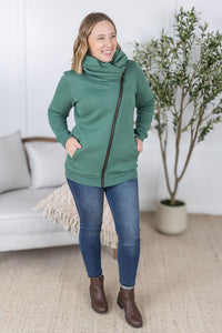 Quinn ZipUp Cowl in Fern