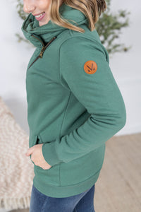 Quinn ZipUp Cowl in Fern