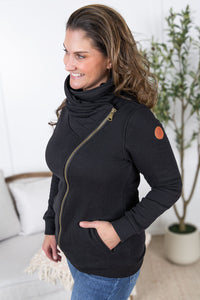 Quinn ZipUp Cowl in Black