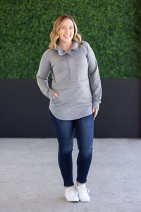Mia Scuba Halfzip in Grey