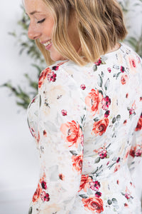 Alyssa Long Sleeve Top in Pink Bloom