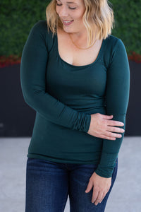 Alyssa Long Sleeve Top in Hunter Green