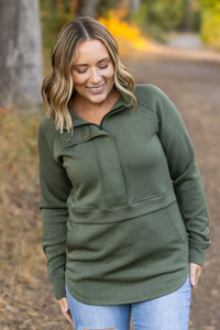 Mia Scuba Halfzip in Olive