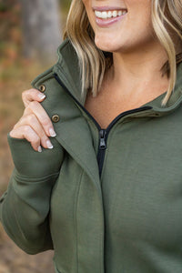 Mia Scuba Halfzip in Olive