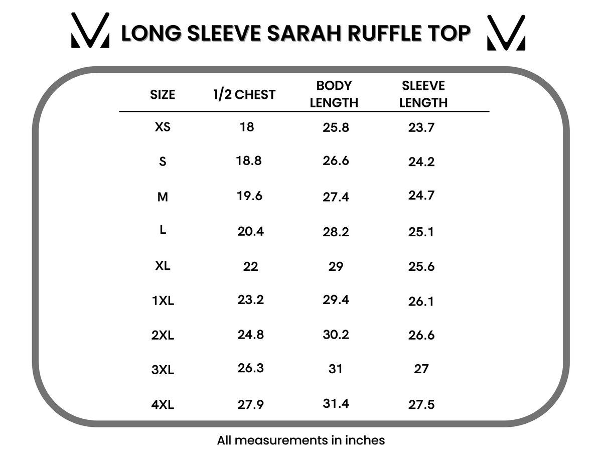 Long Sleeve Sarah Ruffle Top in Winter Berry