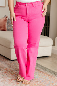 High Rise Garment Dyed 90's Straight Jeans by Judy Blue
