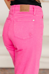 High Rise Garment Dyed 90's Straight Jeans by Judy Blue
