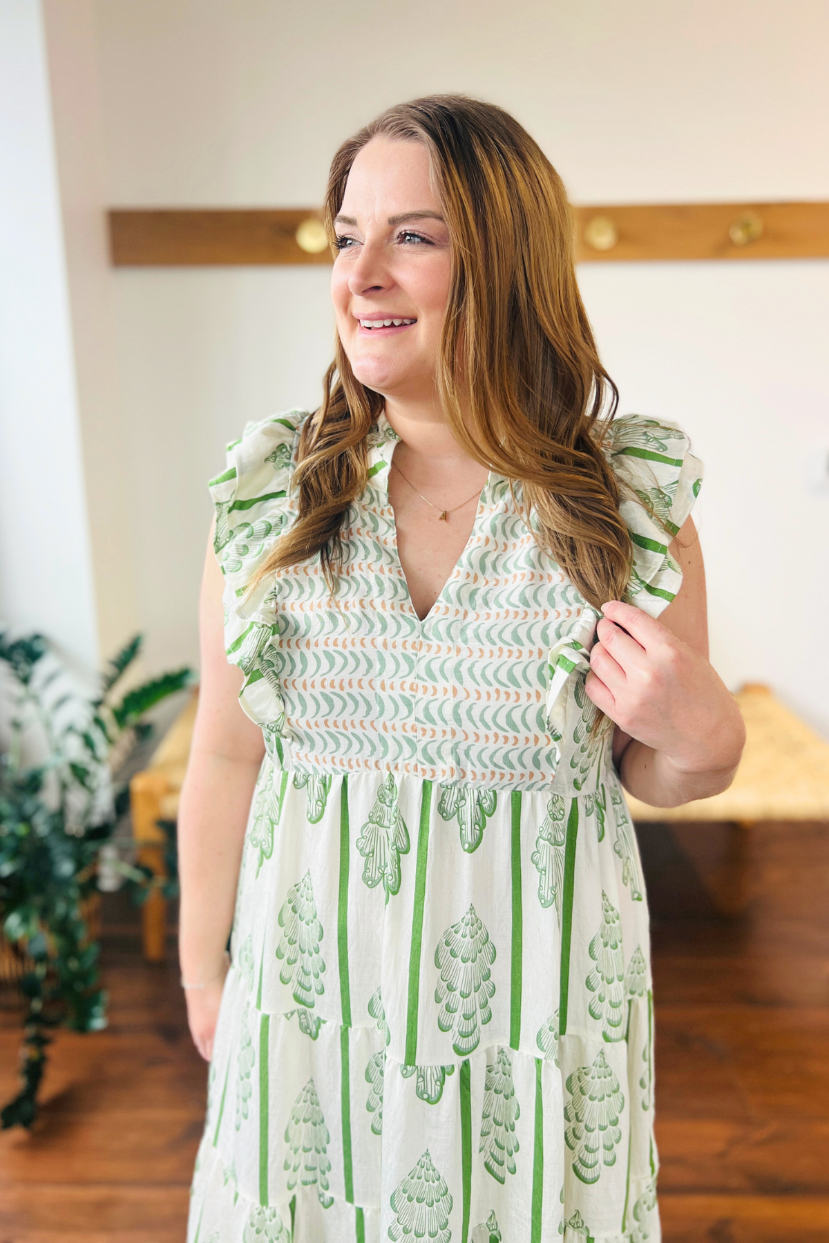 Sage Escape Tiered Dress