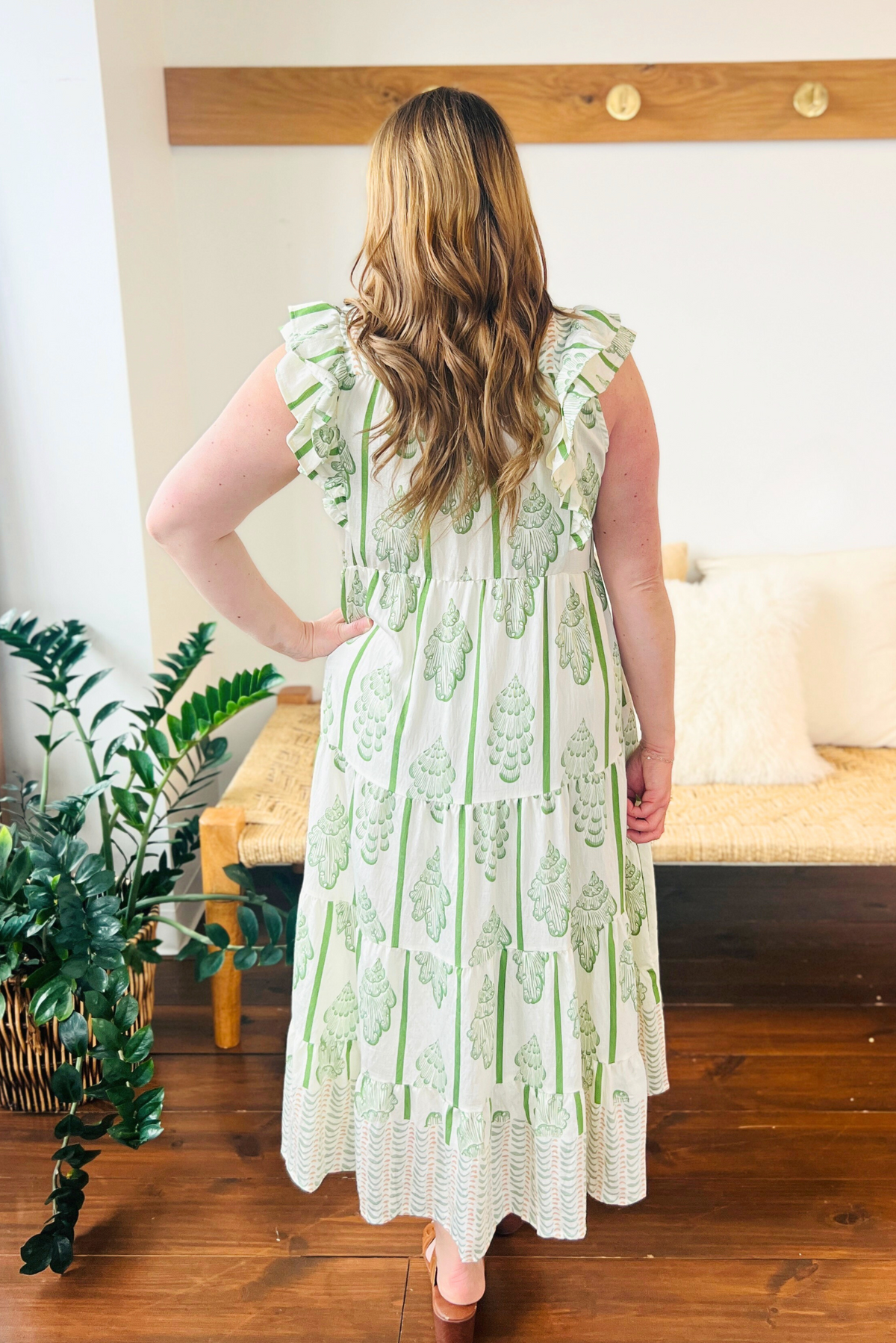 Sage Escape Tiered Dress