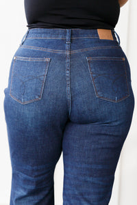 High Rise Button-Fly Straight Jeans by Judy Blue