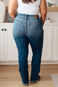 High Rise Distressed Straight Jeans by Judy Blue