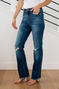 High Rise Distressed Straight Jeans by Judy Blue