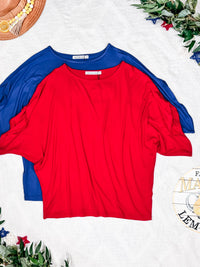 Darcy Dolman Top in Red