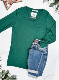 Larissa Long Sleeve in Forest Green