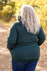 Quinn Zip Up Cowl in Evergreen
