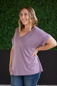 Sierra Pocket Top in Dusty Purple