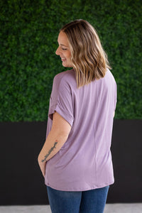 Sierra Pocket Top in Dusty Purple
