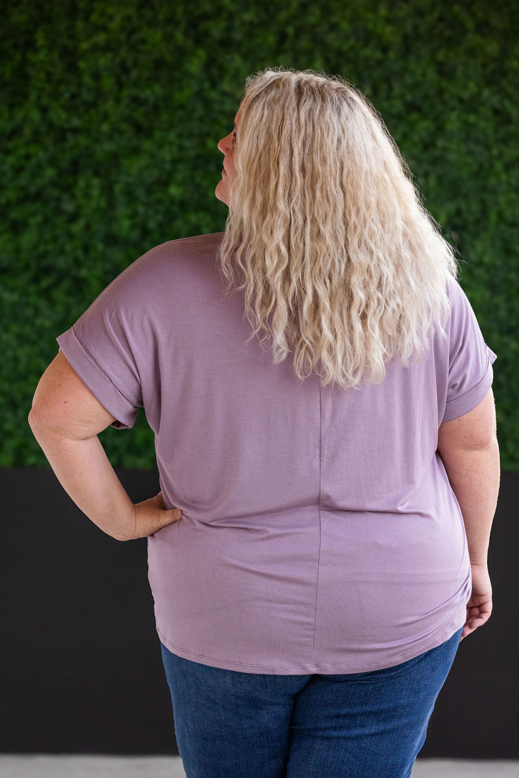 Sierra Pocket Top in Dusty Purple