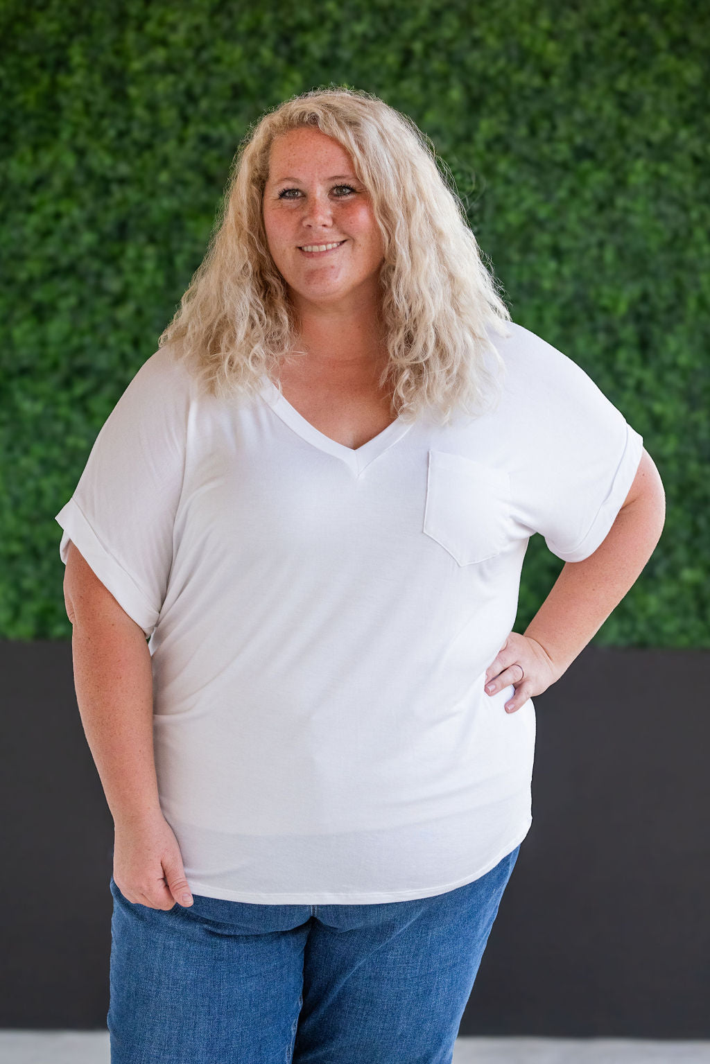 Sierra Pocket Top in White