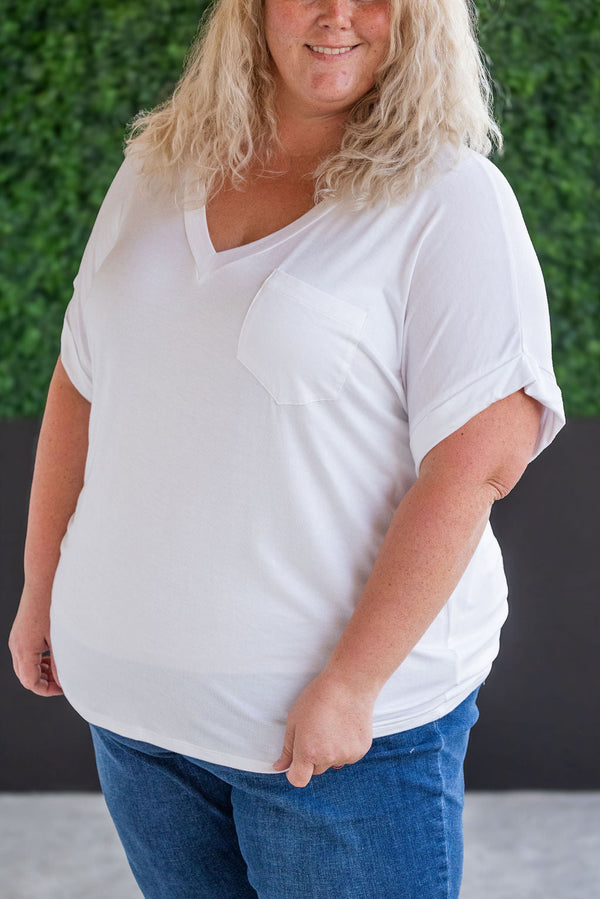 Sierra Pocket Top in White