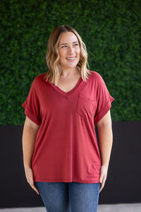 Sierra Pocket Top in Terra Cotta