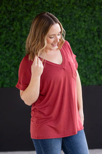Sierra Pocket Top in Terra Cotta