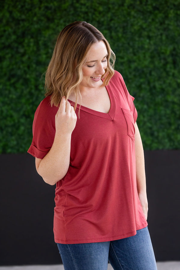 Sierra Pocket Top in Terra Cotta