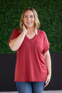 Sierra Pocket Top in Terra Cotta