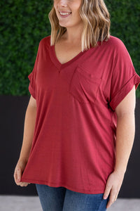 Sierra Pocket Top in Terra Cotta