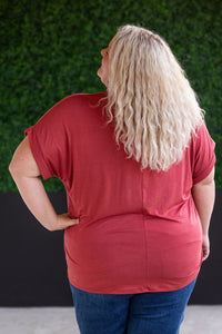 Sierra Pocket Top in Terra Cotta