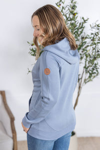 Scuba Full Zip Hoodie in Dusty Blue