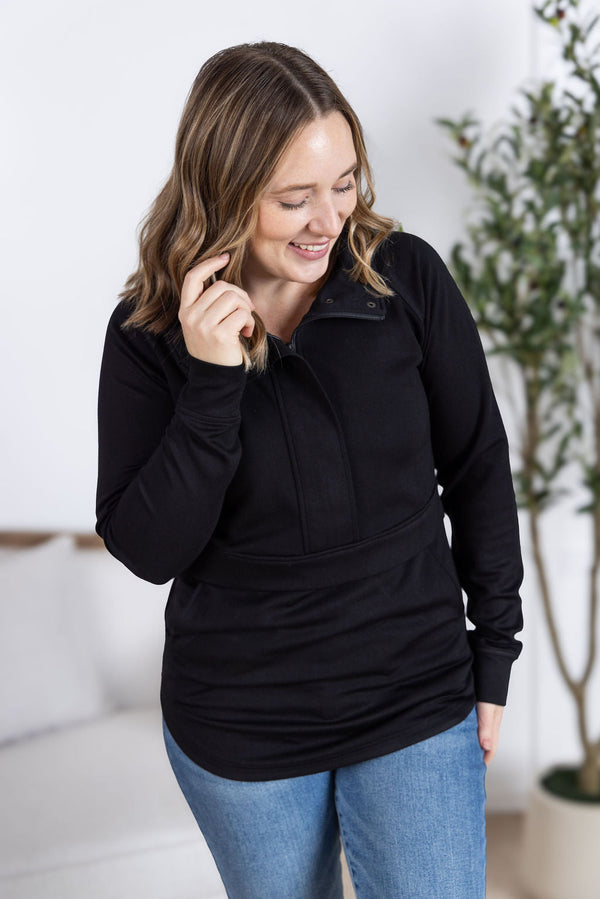 Mia Scuba Half zip in Black
