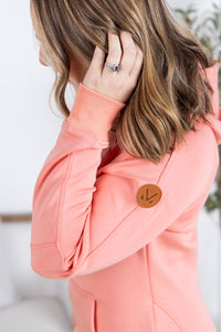 Scuba Half Zip Hoodie in Coral