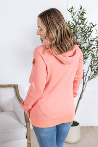 Scuba Half Zip Hoodie in Coral