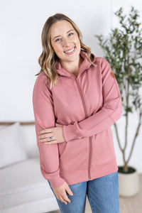 Scuba Full Zip Hoodie in Rose