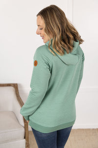 Tatum Textured Pullover Hoodie in Sea Green