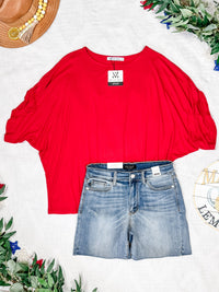 Darcy Dolman Top in Red
