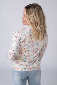 Blair Long Sleeve Top in Wildflower Gardens