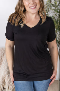 Sophie Pocket Tee in Black