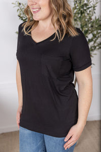 Sophie Pocket Tee in Black