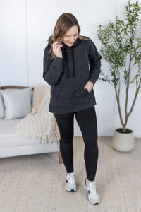 Vintage Wash Hoodie in Black
