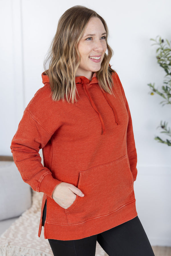 Vintage Wash Hoodie  Rust