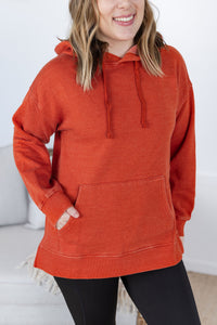 Vintage Wash Hoodie  Rust