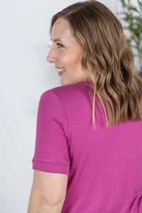 Sophie Pocket Tee in Magenta