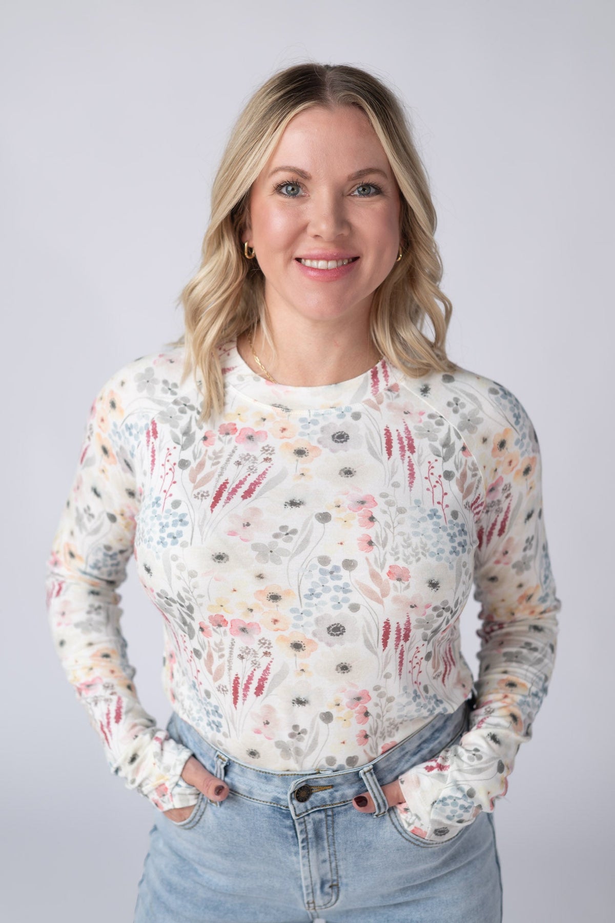 Blair Long Sleeve Top in Wildflower Gardens