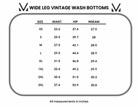 Wide Leg Vintage Wash Bottoms in Winter Blue