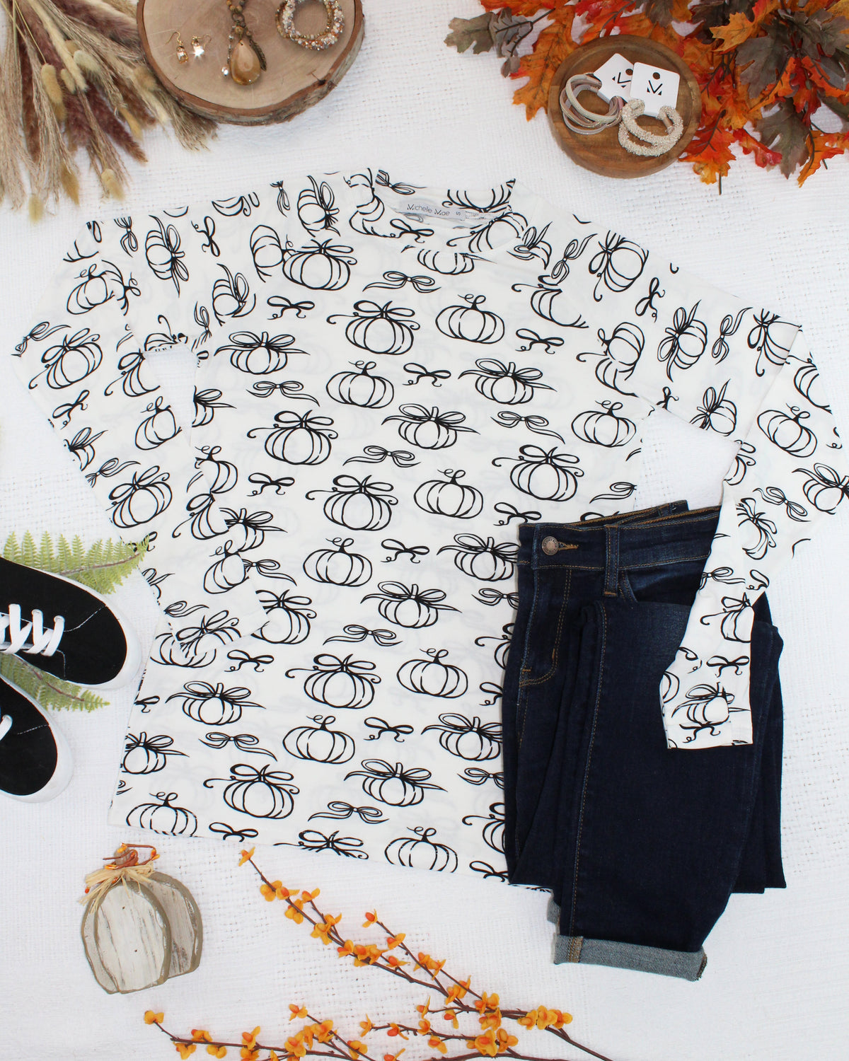 Blair Long Sleeve Top in Classic Pumpkins