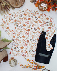 Blair Long Sleeve Top in Harvest Leaves