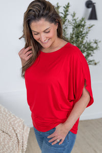 Darcy Dolman Top in Red