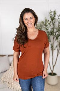 Chloe Cozy Tee in Rust